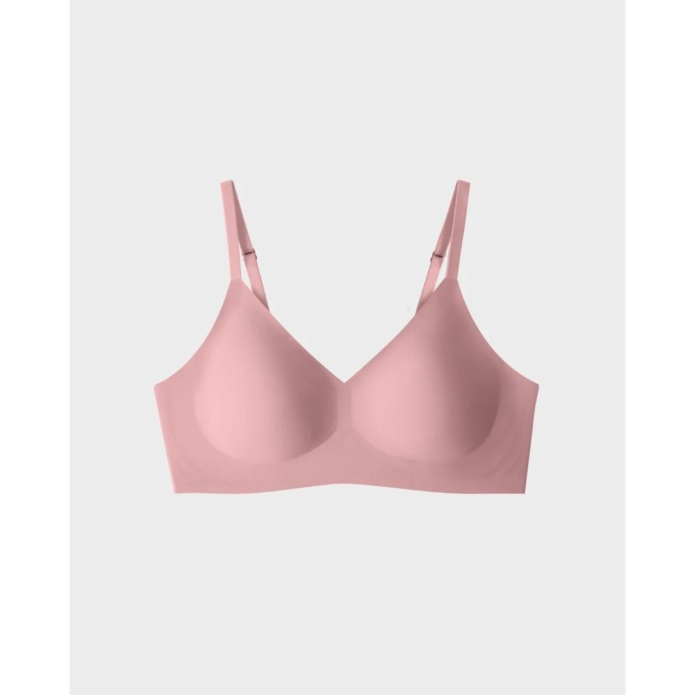 EBY Seamless Wireless Molded Cup Bra Dusty Rose Pink Medium